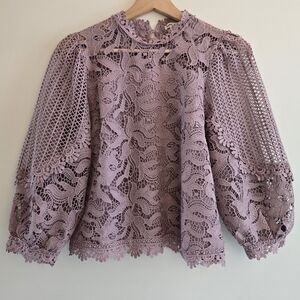 Ultra Pink • Lavender Lace Blouse 🪻